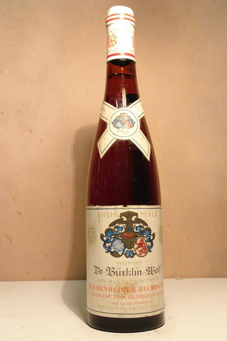 Dr. Bürklin Wolf - Wachenheimer Rechbächel Riesling Trockenbeerenauslese 1962