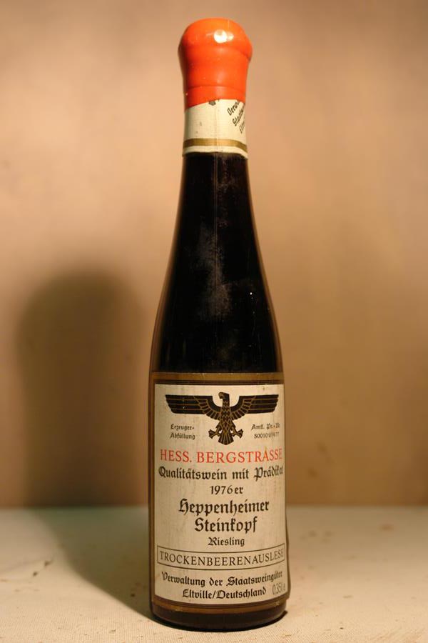 Hessische Staatsweingüter Domaine Bergstrasse - Heppenheimer Steinkopf Riesling Trockenbeerenauslese 1976 375ml