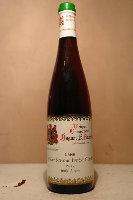 Weingut August Anheuser - Kreuznacher St. Martin Riesling feinste Auslese 1959