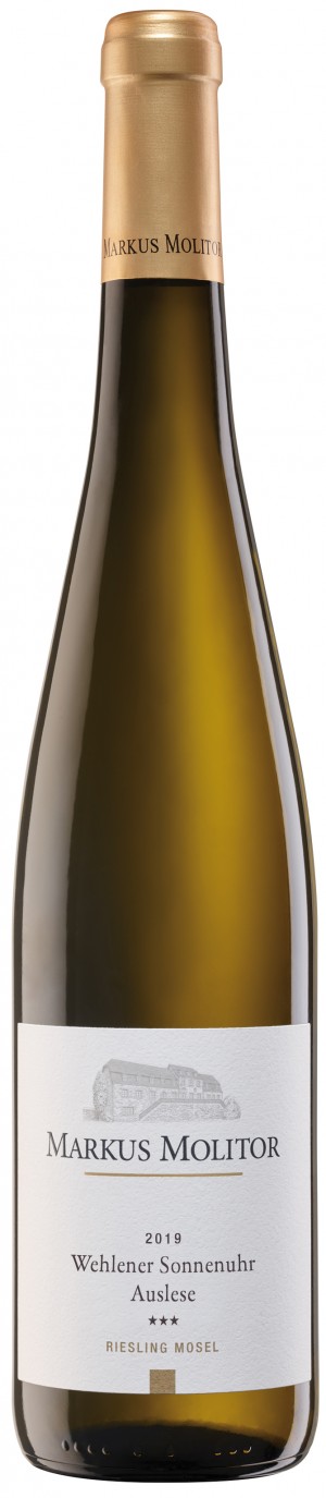 Markus Molitor - Wehlener Sonnenuhr Riesling Auslese *** (3 STAR) Goldkapsel 2019 99 Parker Points