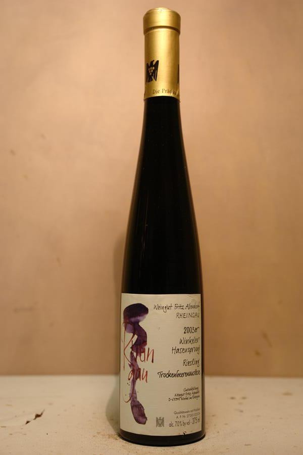Fritz Allendorf - Winkeler Hasensprung Riesling Trockenbeerenauslese Goldkapsel 2003 375ml