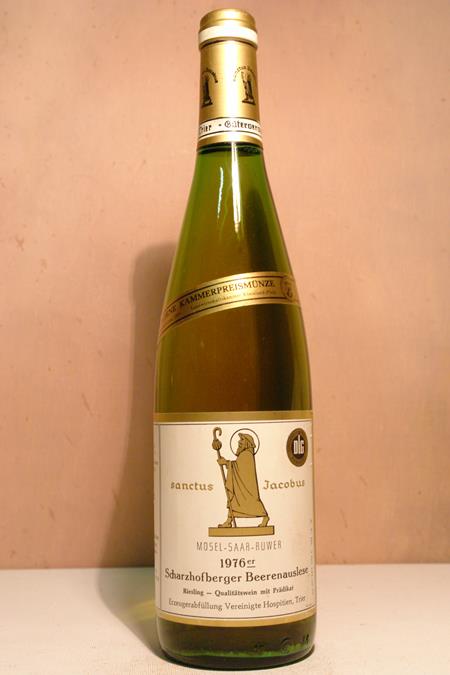 Vereinigte Hospitien 'Sanctus Jacobus' Trier - Scharzhofberger Riesling Beerenauslese Goldkapsel 1976