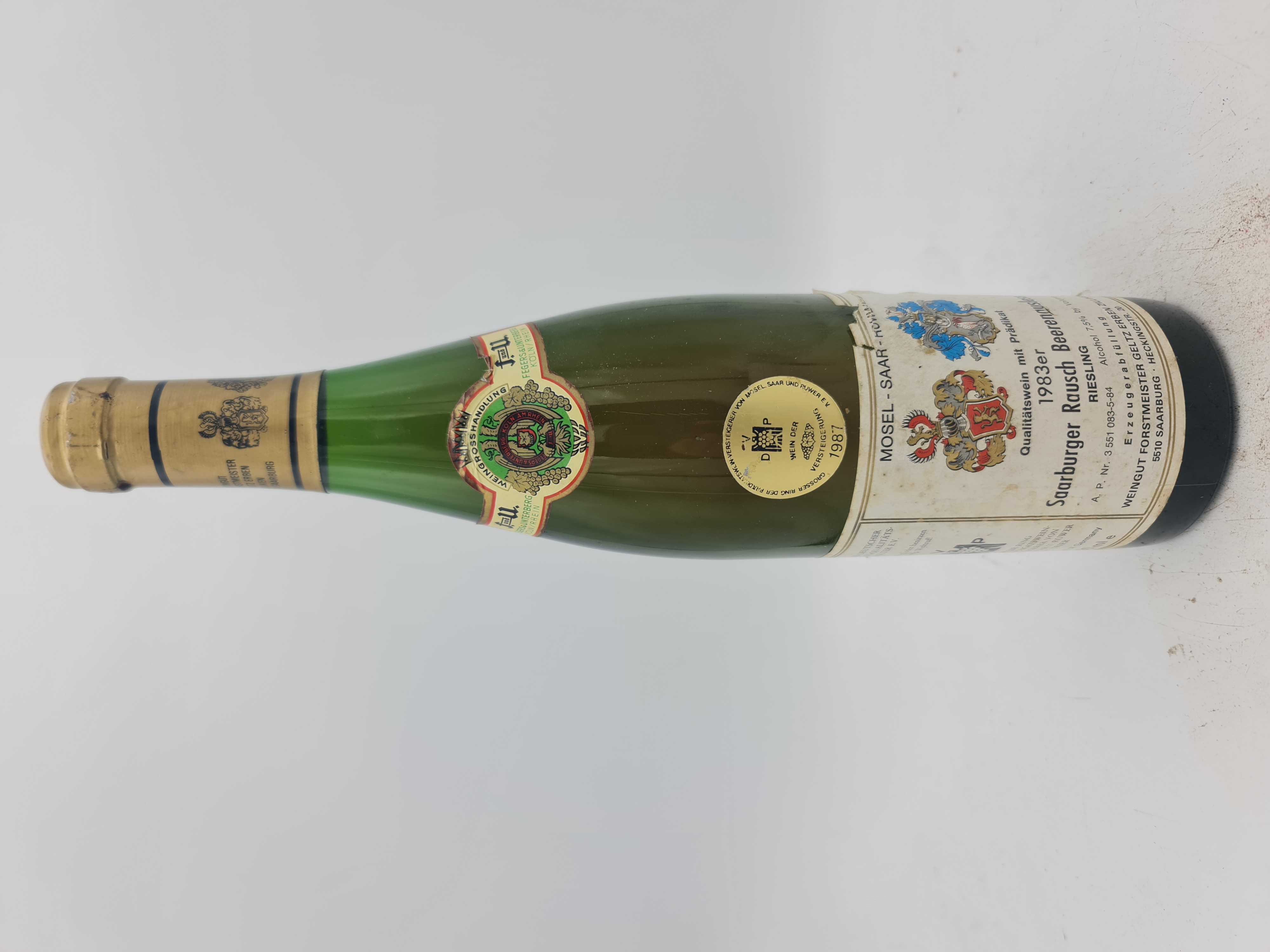 Forstmeister Geltz-Zilliken - Saarburger Rausch Riesling Beerenauslese Goldkapsel Versteigerungswein 1983