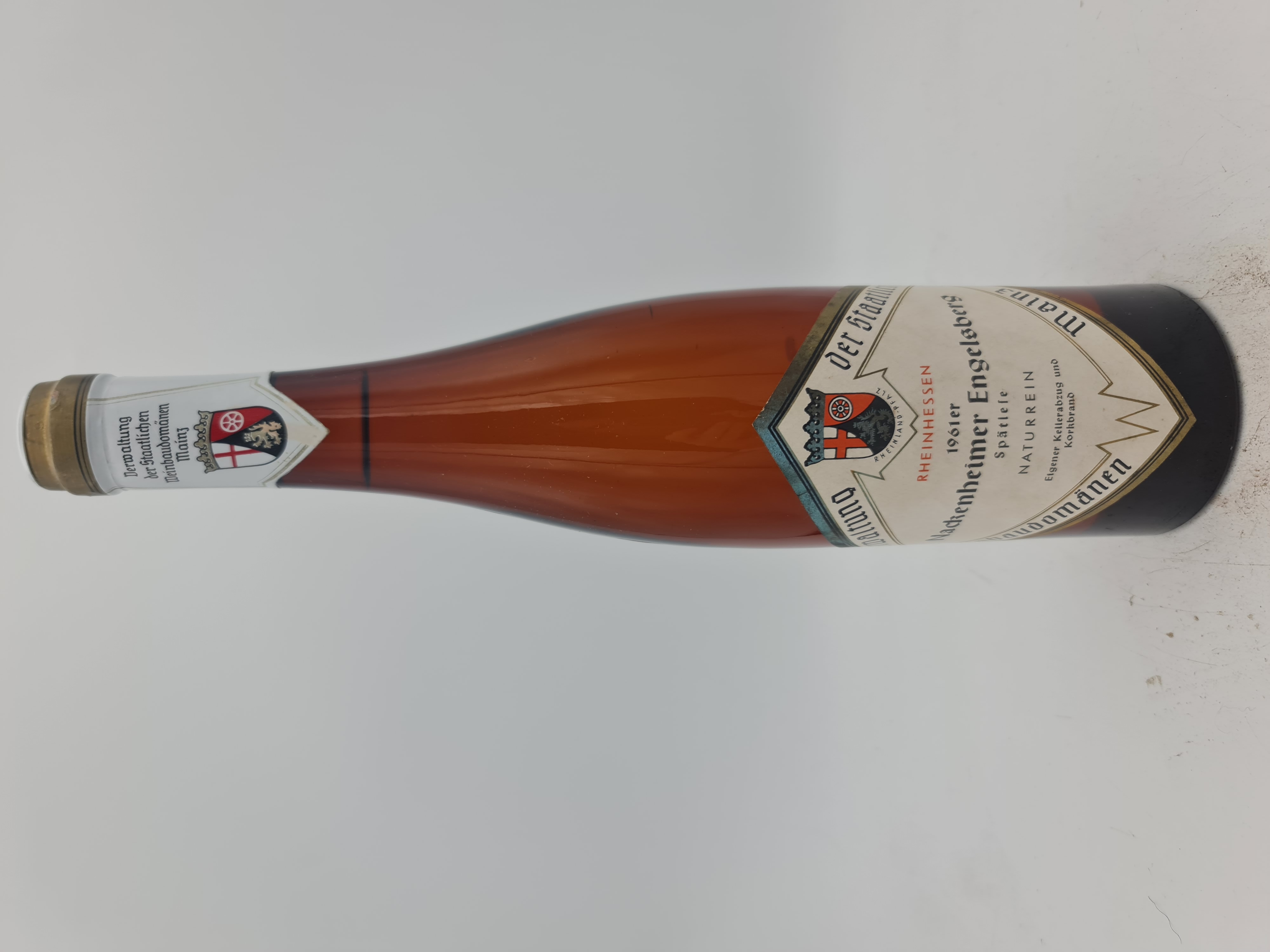 Staatliche Weinbaudomäne Mainz - Nackenheimer Engelsberg Spätlese naturrein 1961