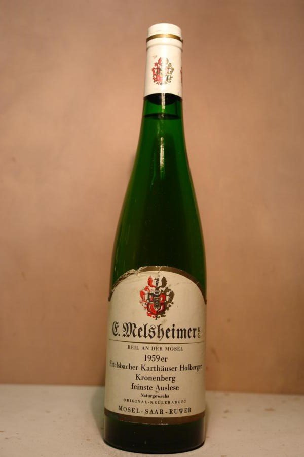 E. Melsheimer KG 'Wachstum Rautenstrauch' - Eitelsbacher Karthäuserhofberger Kronenberg Riesling feinste Auslese 1959