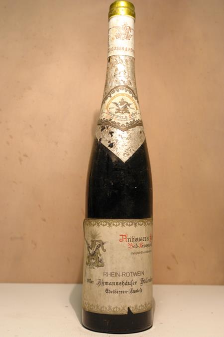 Anheuser & Fehrs (Staatsweingut) - Assmannshäuser Höllenberg Spätburgunder Rot-Weiss Edelbeerenauslese Cabinet 'Kennedy-Wein' 1917