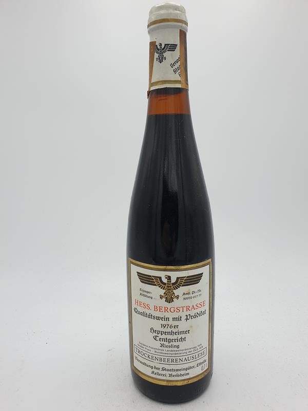 Hessische Staatsweingüter Domaine Bergstrasse - Heppenheimer Centgericht Riesling Trockenbeerenauslese 1976 Hessische Staatsweingüter Domaine Bergstrasse - Heppenheimer Centgericht Riesling Trockenbeerenauslese 1976