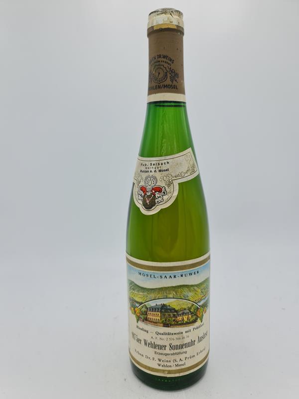Erben Dr. F. Weins (S. A. Prüm Erben) - Wehlener Sonnenuhr Riesling Auslese Goldkapsel 1975