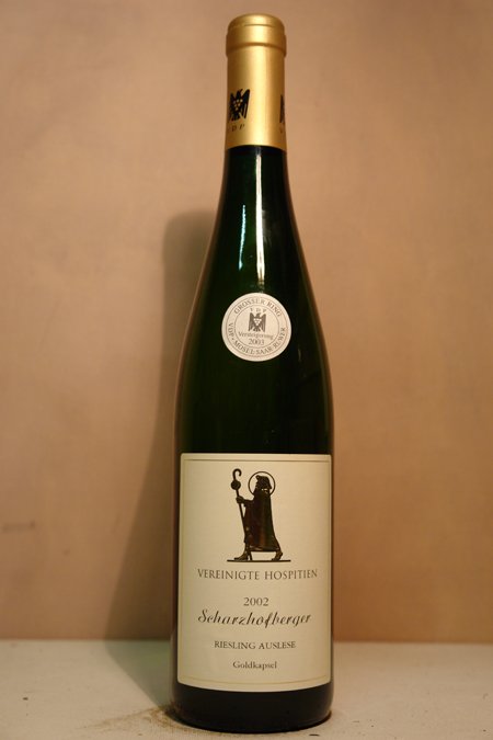 Vereinigte Hospitien 'Sanctus Jacobus' Trier - Scharzhofberger Riesling Auslese Goldkapsel Versteigerungswein 2002