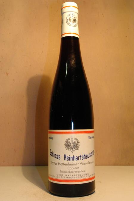 Schloss Reinhartshausen - Hattenheimer Wisselbrunnen Riesling Trockenbeerenauslese Cabinet 1959 'ex estate treasure chamber 2018'