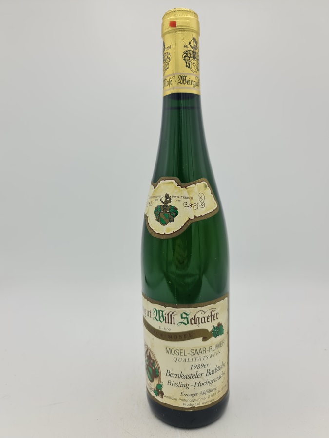 Willi Schäfer - Bernkasteler Badstube Riesling Hochgewächs Goldkapsel 1989