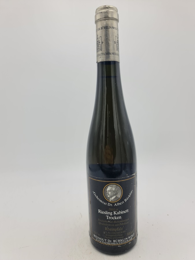 Dr. Bürklin Wolf - Hohenmorgen Riesling kabinett trocken dry 1986 500ml 'Edition Dr. Albert Bürklin'