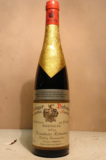 Weingut Diefenhardt - Rauenthaler Rothenberg Riesling Beerenauslese Goldkapsel 1971