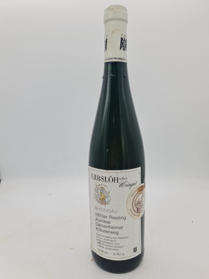 Erbslöh´sches Weingut Geisenheim - Geisenheimer Kläuserweg Riesling Auslese Versteigerungswein 1993