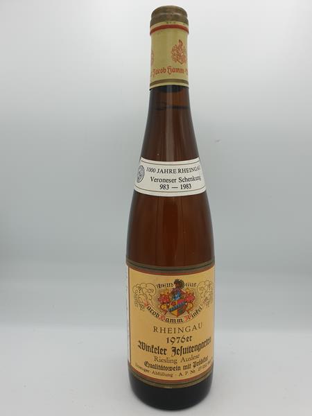 Jacob Hamm - Winkeler Jesuitengarten Riesling Auslese 1976 '1000 Jahre Veroneser Schenkung 983-1983'