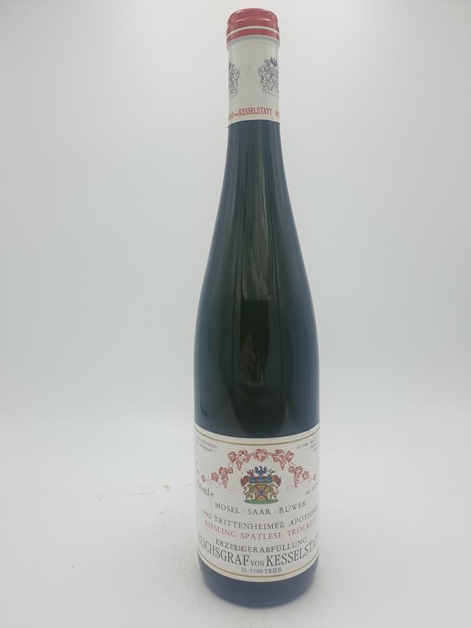 Reichsgraf von Kesselstatt - Tritteneheimer Apotheke Riesling Spätlese trocken 1990