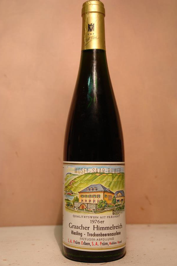 S. A. Prüm - Graacher Himmelreich Himmelreich Riesling Trockenbeerenauslese Goldkapsel 1976