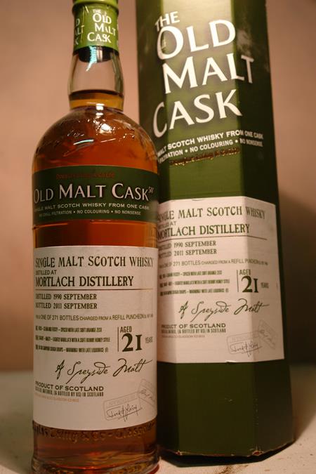 Mortlach The Old Malt Cask 50° by Hunter Laing Company Ltd. Speyside Cask Strength Whisky 21 Years Old Destilled 1990 bottled 2011 50% by vol. 70cl one of 271 bottles