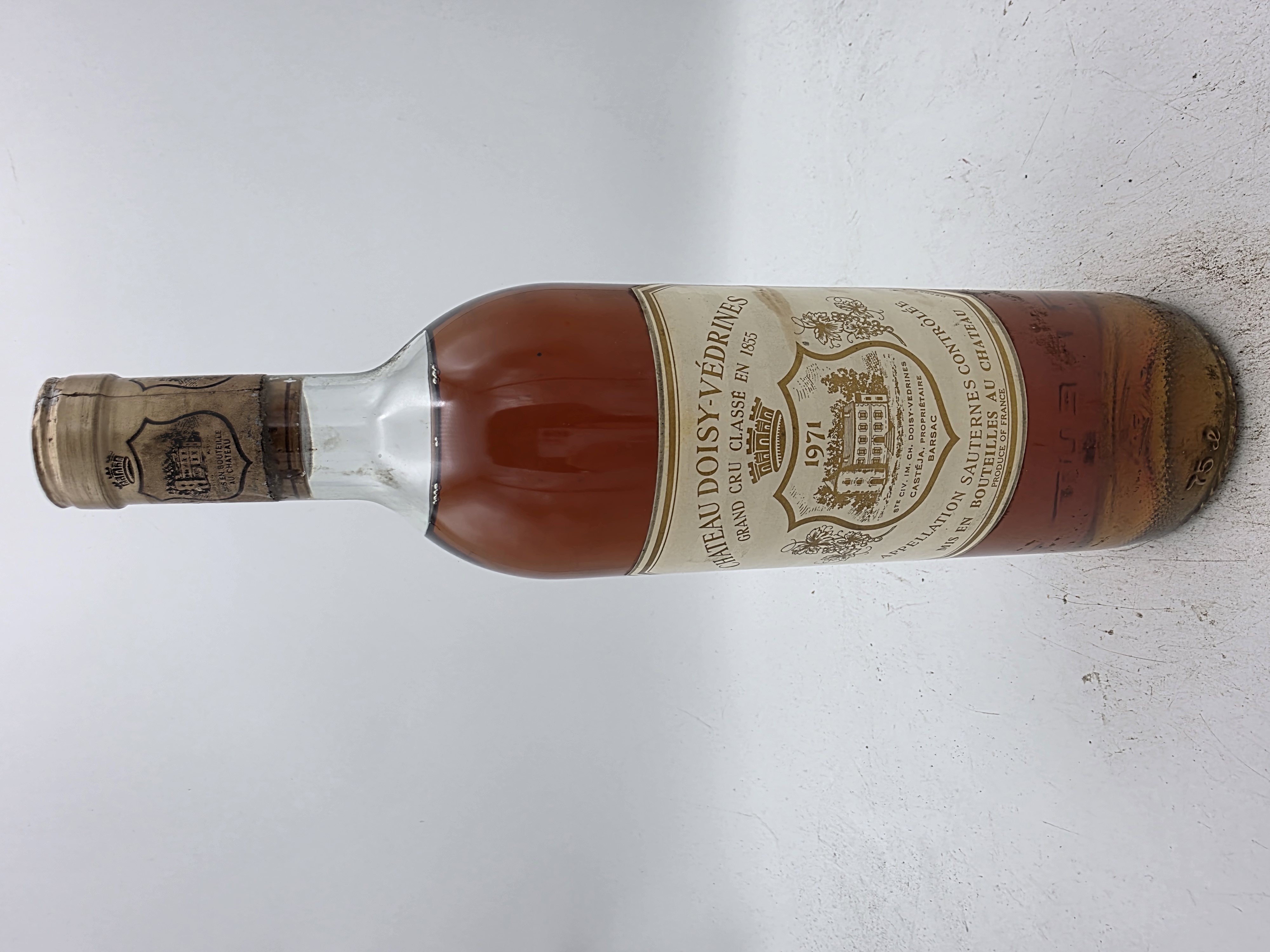 Château Doisy-Védrines Grand Cru Classé Sauternes 1971