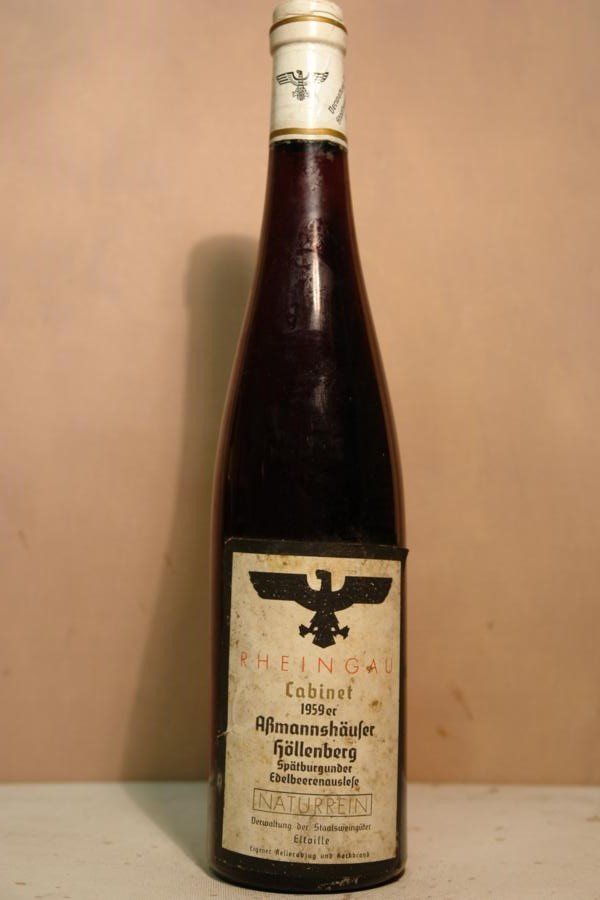 Hessische Staatsweingüter Kloster Eberbach - Assmannshäuser Höllenberg Spätburgunder Rot-Weiss Edelbeerenauslese Cabinet 1959