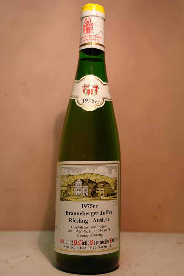 P. Licht-Bergweiler Prüm Erben - Brauneberger Juffer Riesling Auslese 1975 'ex Estate treasure chamber 2015'