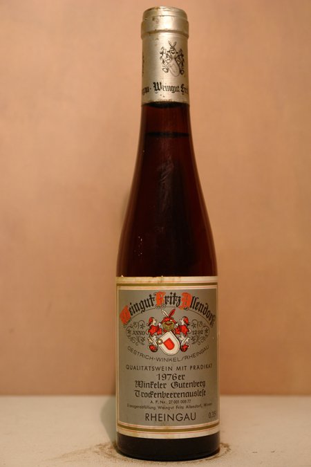 Fritz Allendorf - Winkeler Gutenberg Riesling Trockenbeerenauslese 1976 375ml