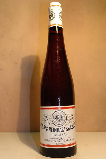 Schloss Reinhartshausen - Erbacher Markobrunn Riesling 1939 'ex estate treasure chamber 2018'