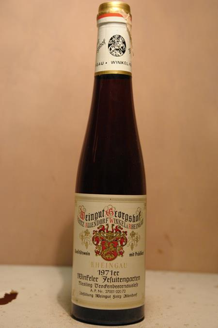 Fritz Allendorf - Winkeler Jesuitengarten Riesling Trockenbeerenauslese 1971 375ml