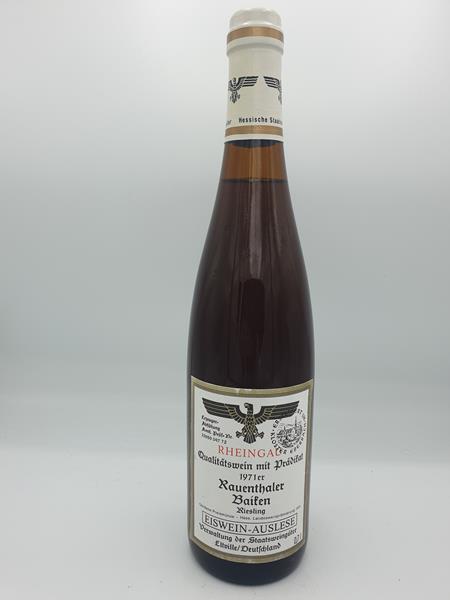 Hessische Staatsweingüter Kloster Eberbach - Rauenthaler Baiken Riesling Eiswein Auslese Versteigerungswein 1971