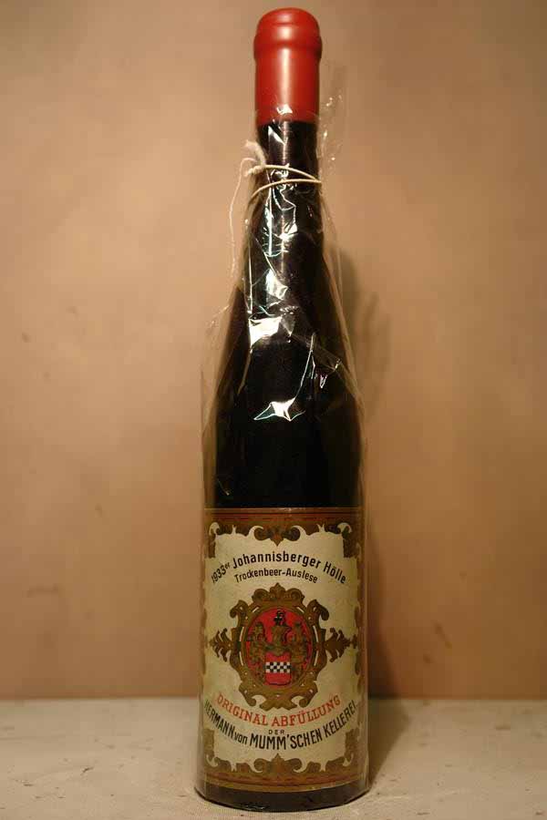 Mumm´sche Weinbaudomane - Johannisberger Hölle Riesling Trockenbeerenauslese 1933