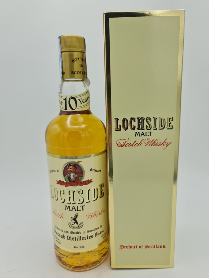 Lochside OVer 10 Years Old Highland Single Malt Scotch Whisky Distillery Bottling 40% alc by vol NV From the 1980´s