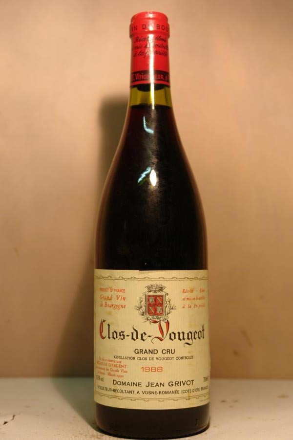 Domaine Jean Grivot - Clos de Vougeot 'Grand Cru' 1988