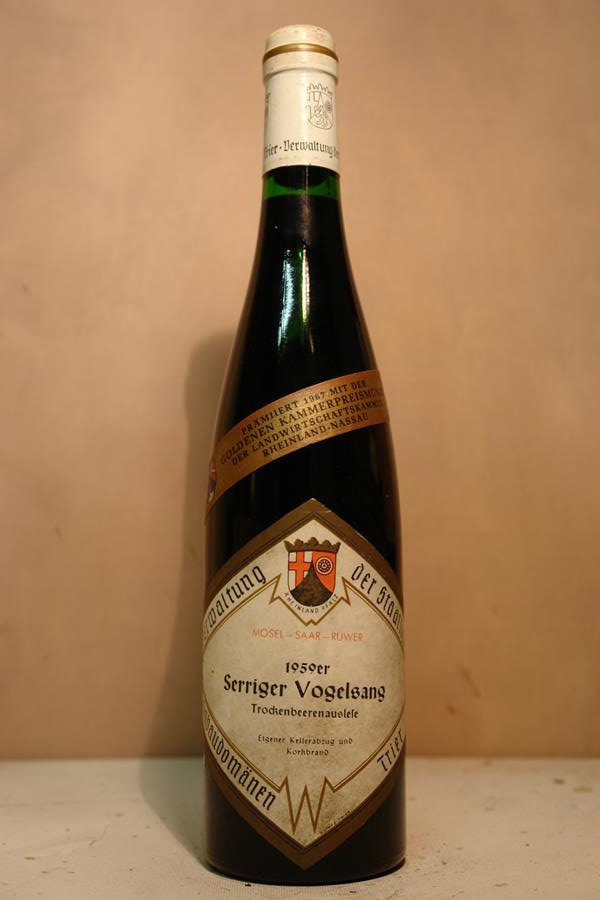 Staatsweingut Trier - Serriger Vogelsang Riesling Trockenbeerenauslese 1959