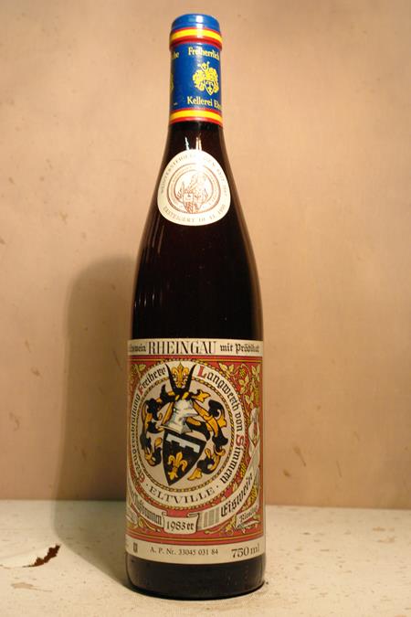 Freiherr Langwerth von Simmern - Hattenheimer Nussbrunnen Riesling Eiswein Versteigerungswein 1983