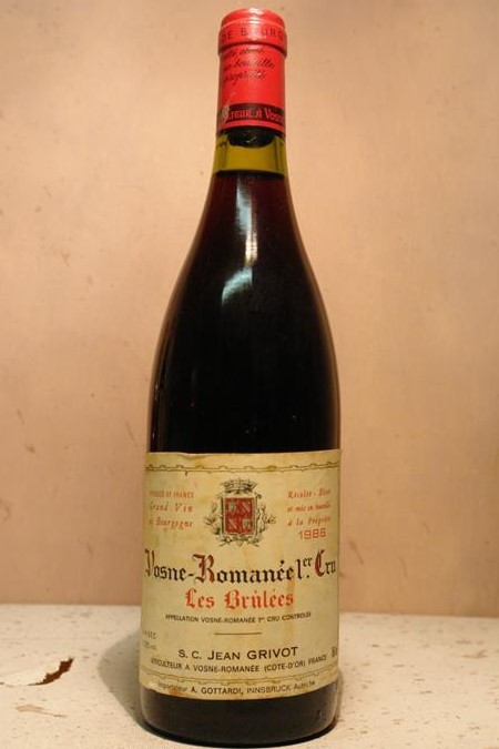 Domaine Jean Grivot - Vosne-Romanée 1er Cru 'Les Brulées' 1986