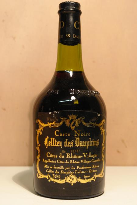 Cellier des Dauphins - Cotes du Rhone Carte Noire 1985