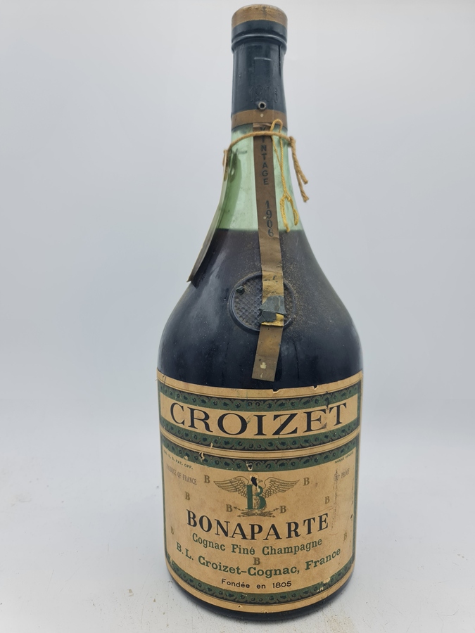 Croizet - Bonaparte Cognac B Fine Champagne 1906 2250ml bottle size 'bottled 1950s'