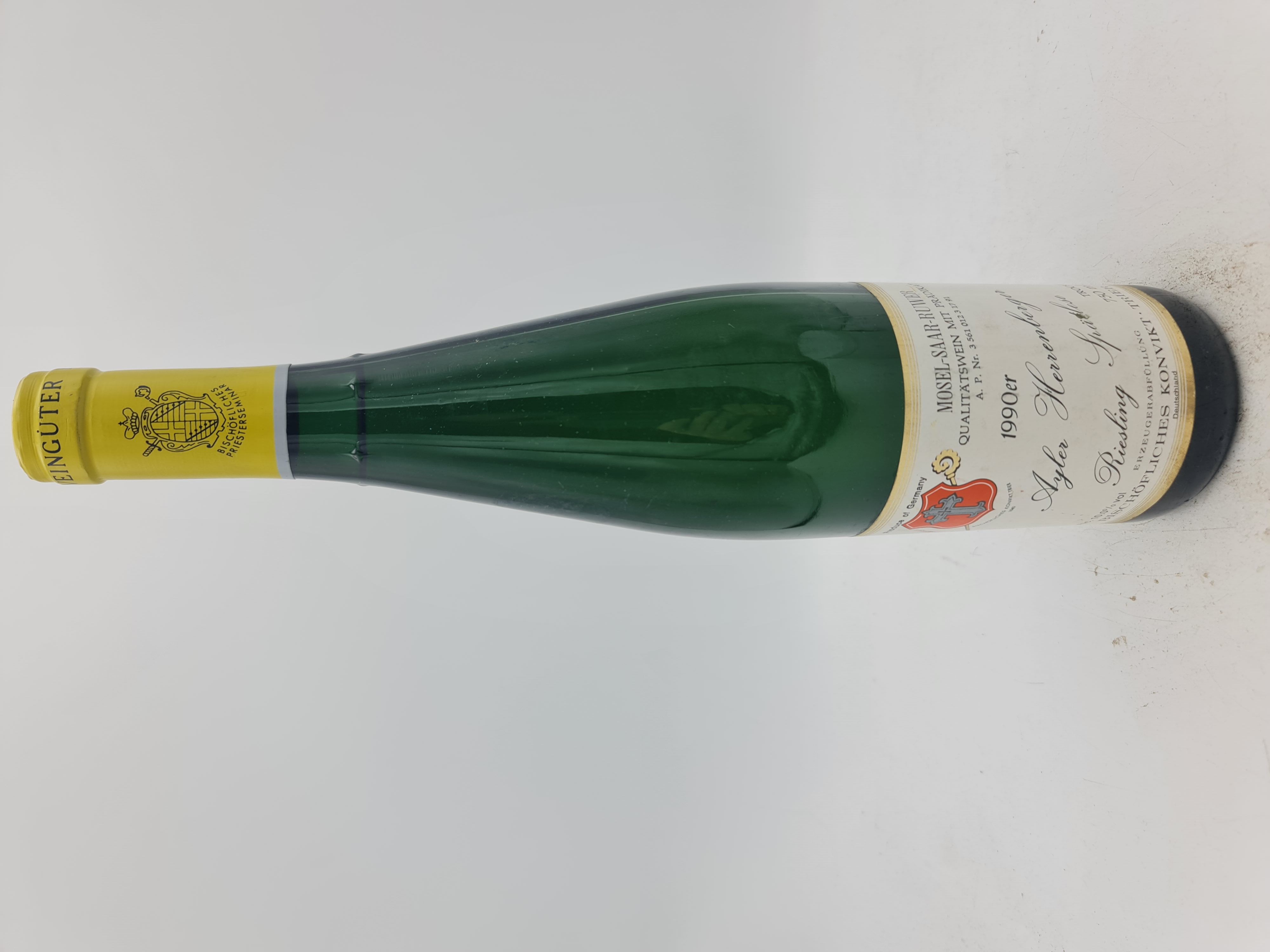 Bischöfliches Konvikt - Ayler Herrenberg Riesling Spätlese trocken dry 1990