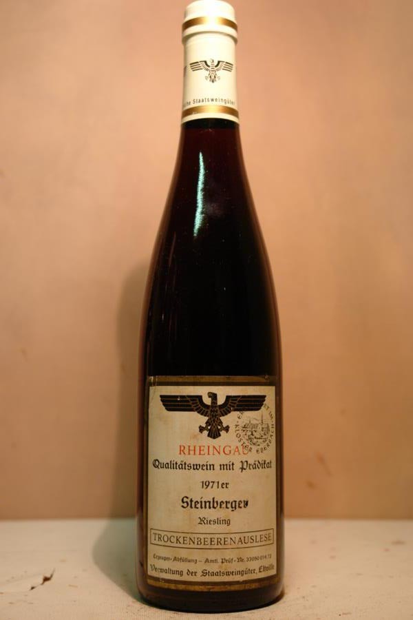 Hessische Staatsweingüter Kloster Eberbach - Steinberger Riesling Trockenbeerenauslese Versteigerungswein 1971