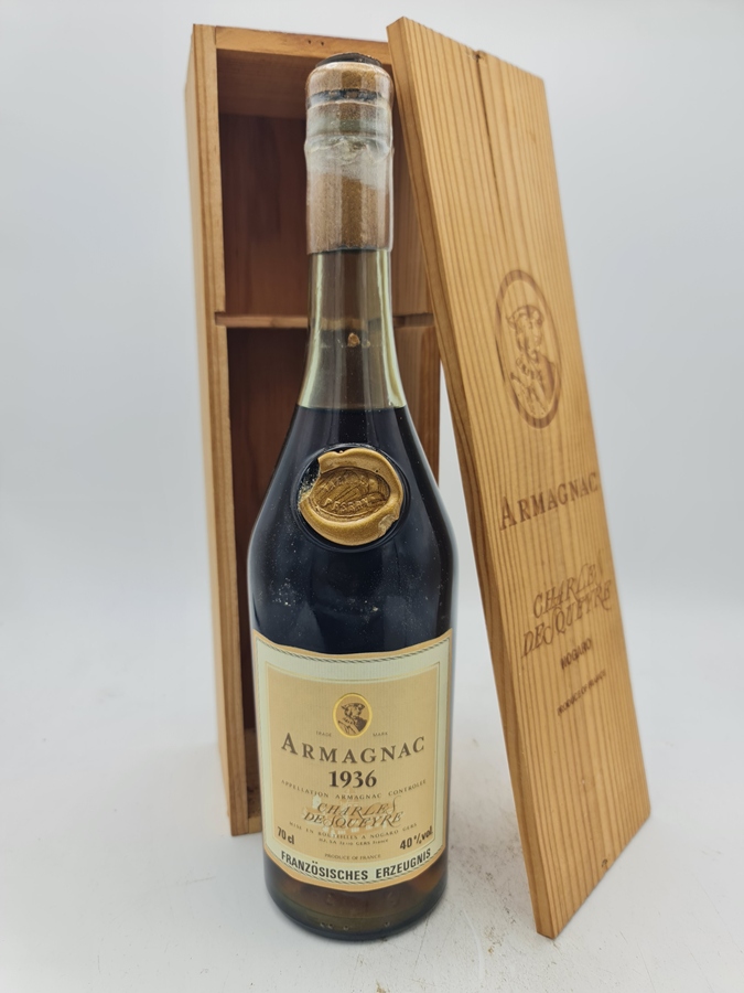 Charles De Squeyre - Armagnac 1936 40% alc. by vol. 70cl with wooden box