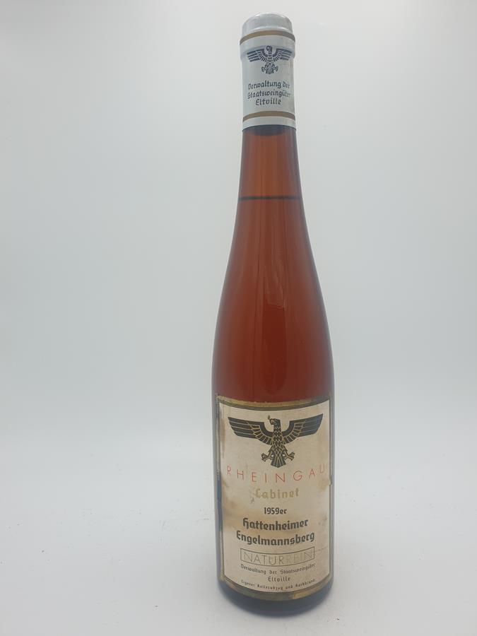 Hessische Staatsweingüter Kloster Eberbach - Hattenheimer Engelmannsberg Riesling naturrein 1959
