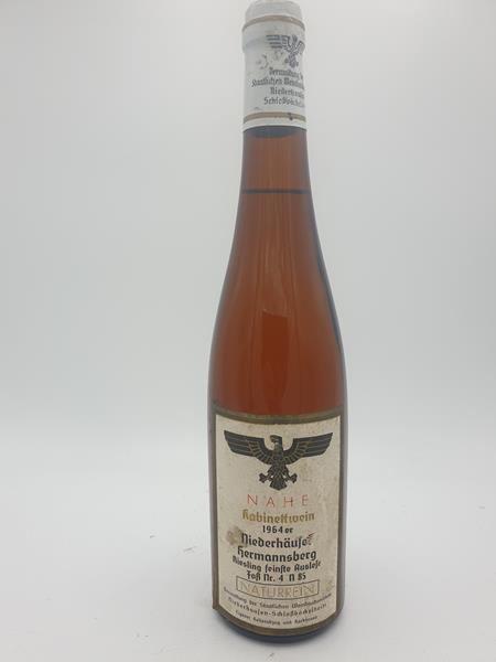 Staatliche Weinbaudomäne Niederhausen Schlossböckelheim - Niederhäuser Hermannsberg Riesling feinste Auslese Fass N°4 N85 1964