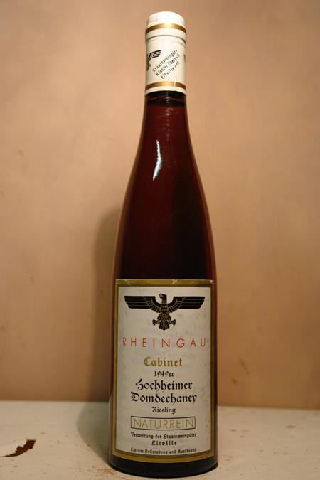 Hessische Staatsweingüter Kloster Eberbach - Hochheimer Domdechaney Riesling naturrein 1949
