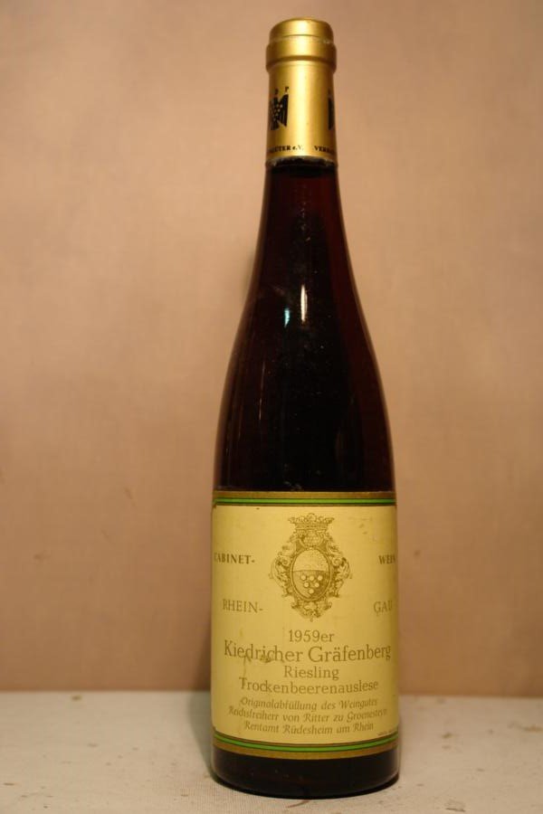 Reichsfreiherr von Ritter zu Groenesteyn - Kiedricher Gräfenberg Riesling Trockenbeerenauslese Goldkapsel 1959