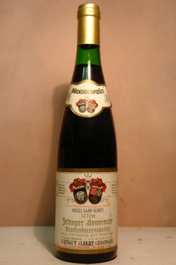 Weingut Albert Gessinger - Zeltinger Sonnenuhr Riesling Trockenbeerenauslese Goldkapsel 1976