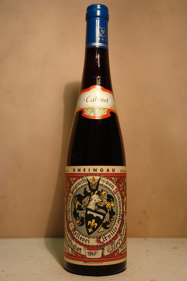 Freiherr Langwerth von Simmern - Rauenthaler Herberg Riesling Auslese Cabinet 1947