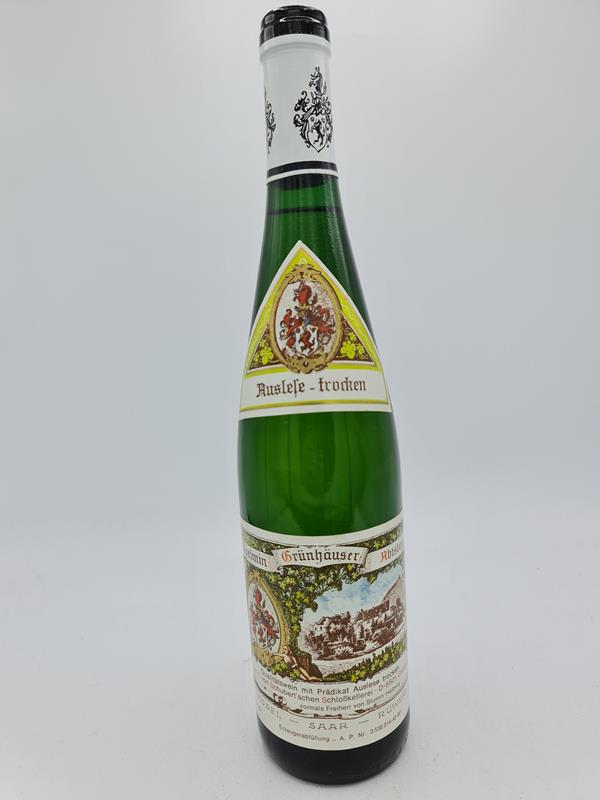 C. von Schubertsche Schlosskellerei Maximin Grünhäuser Abtsberg Auslese trocken 1989