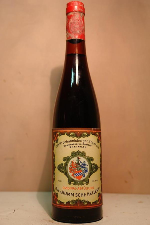 Mumm´sche Weinbaudomane - Johannisberger Steinhölle Riesling Trockenbeerenauslese FASS N°5343 1953
