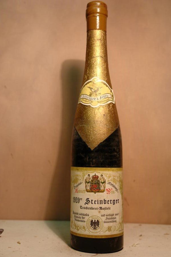 Staatliche Domänenweinbauverwaltung - Steinberger Riesling Trockenbeerenauslese Cabinet 1920