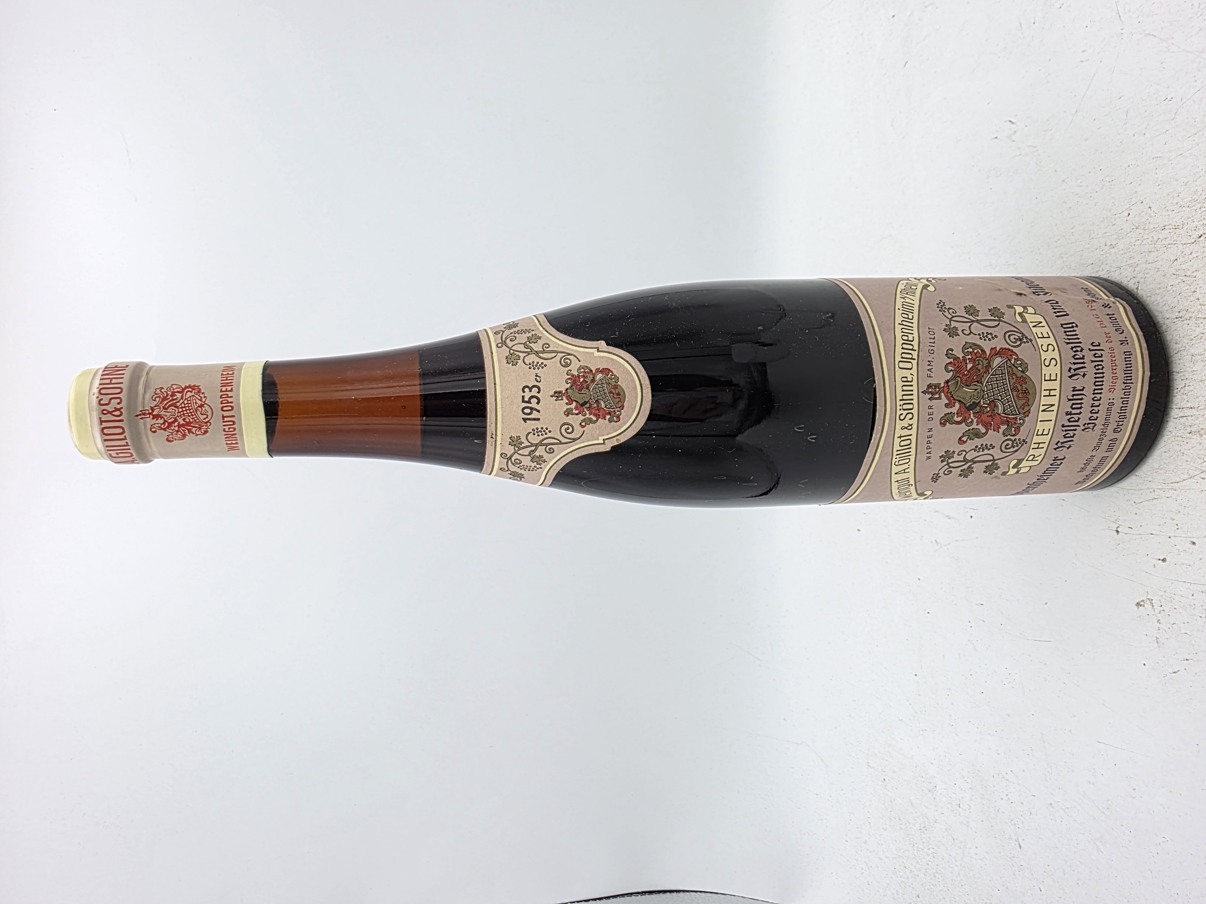 Weingut A.Gillot & Söhne - Oppenheimer Reisekahr Riesling und Silvaner Beerenauslese 1953